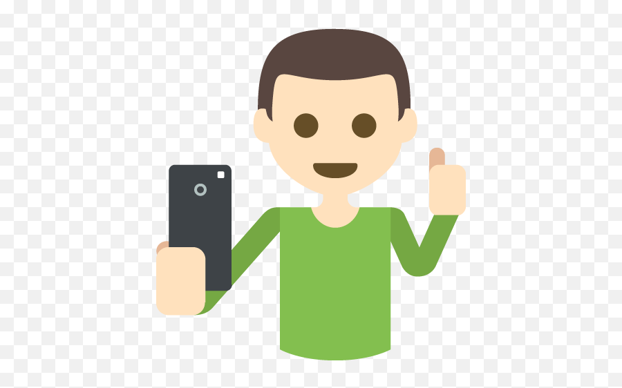 Selfie Light Skin Tone Emoji Emoticon - Simp Of The Day,Emoji Skin Tones