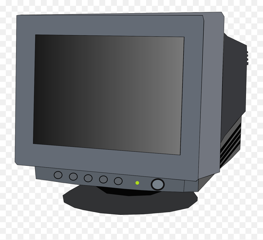 Monitor Computer Screen Crt Cathode Ray - Cathode Ray Tube Monitor Png Emoji,Emoji Keyboard For Computer