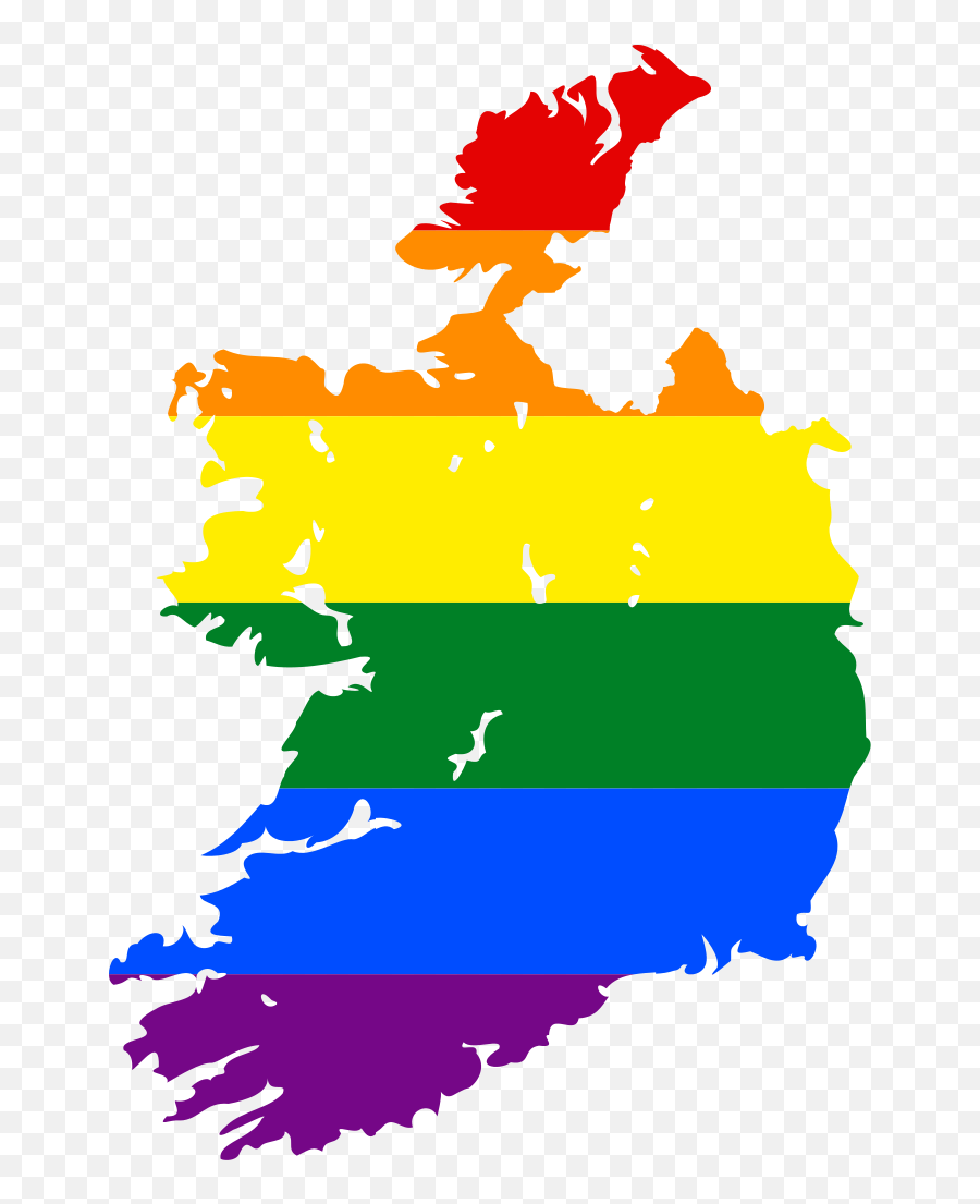 Lgbt Flag Map Of Ireland - Map Of Ireland Emoji,Lgbt Flag Emoji