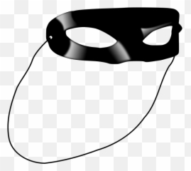 Eye Mask Clipart Black And White Heart - Domino Emoji