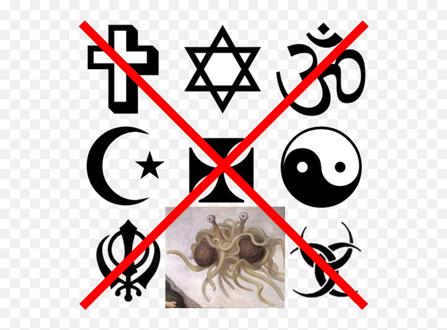 Non Aux Religions - Religious Symbols Emoji,Mad Scientist Emoji