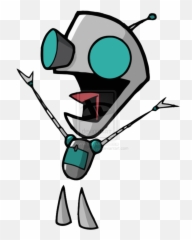 Blondlocs Hashtag - Invader Zim Gir Robot Emoji