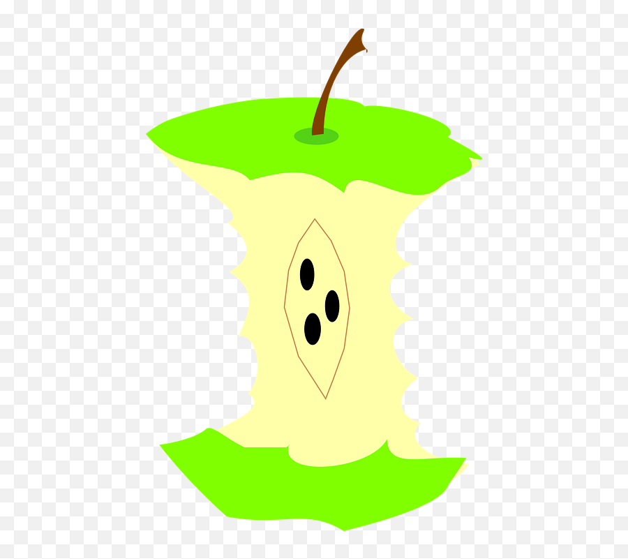 Free Green Apple Apple Vectors - Green Apple Core Clipart Emoji,Mango Emoticon