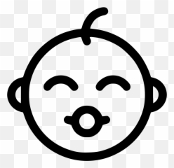 Download Baby Face - Emoji Black And White Full Coloring Page
