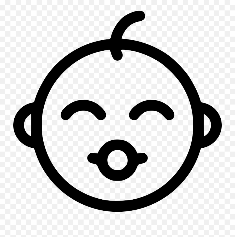 Download Baby Face - Baby Emoji Black And White Full Baby Emoji ...