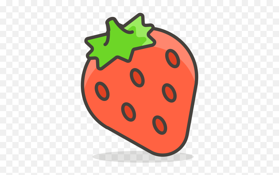Strawberry Emoji Icon Of Colored Outline Style,Strawberry Emoji