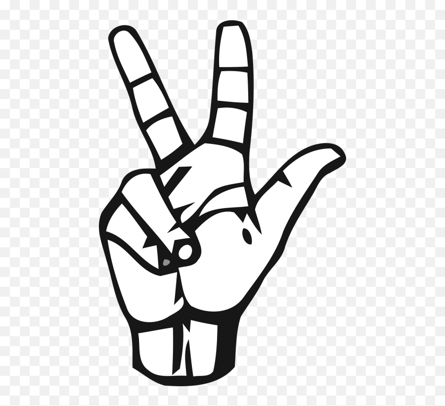 Free Photos Sign Language Search Download - Needpixcom Sign Language Number 3 Emoji,Peace Sign Emoji Black And White