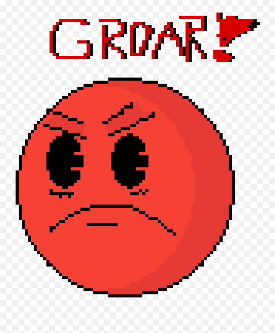Pixilart - Groar Emoji By Lukipupsi Geometry Dash Difficulty Faces Gif,Red Eye Emoji