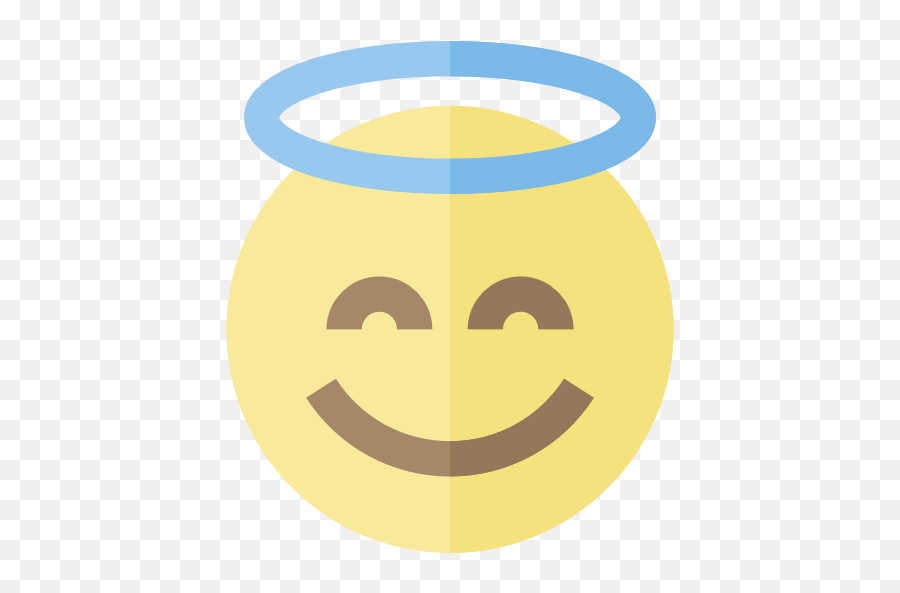 Smileys Angel Emoticons Emoji Feelings Icon - Circle,Emoji Angel
