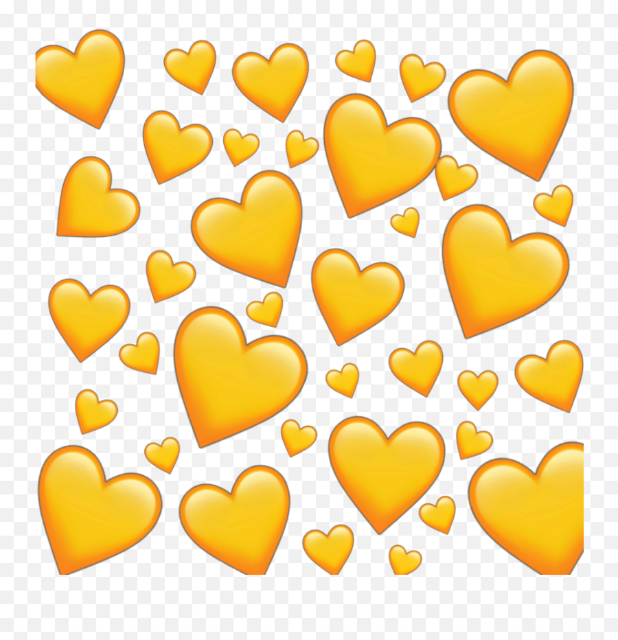 Freetoedit Stickers Hearts Heartemoji Emoji Yellow Yell - Orange Heart Emoji Background,Yell Emoji