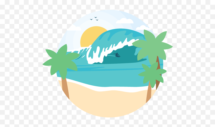 Hang Loose Designs Themes Templates And Downloadable - Surfing Palm Tree Clipart Transparent Emoji,Shaka Emoji