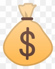 Money Bag Emoji Clipart - Transparent Background