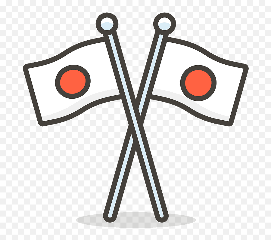 Crossed Flags Emoji Clipart - Icon,Japanese Flag Emoji