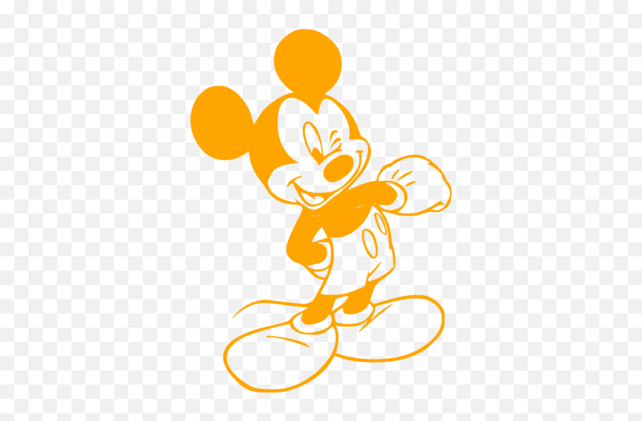 Orange Mickey Mouse 8 Icon - Free Orange Mickey Mouse Icons Michell Y Mickey Mouse Emoji,Mickey Mouse Emoticon