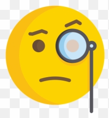Face With Monocle Emoji Icon Of Flat - Emojis,Emoji With Monocle