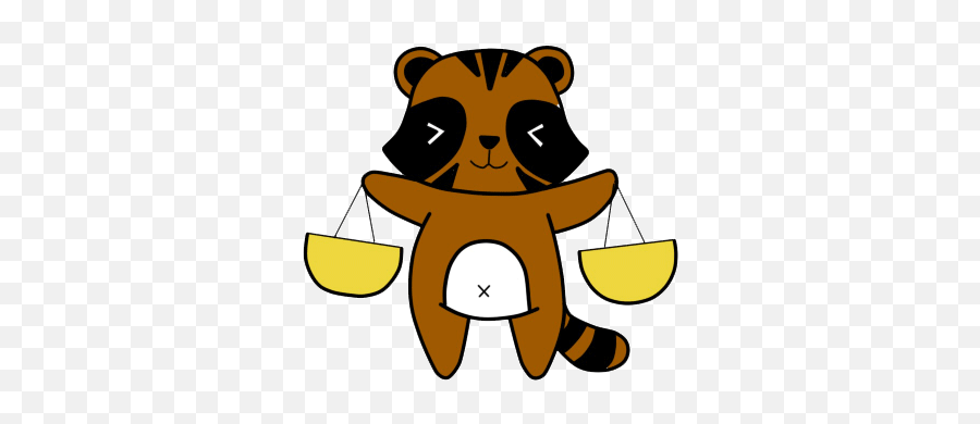 Raccoon Zodiac Animated - Clip Art Emoji,Raccoon Emoji