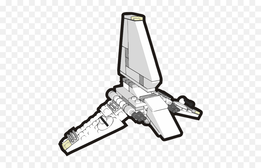 Vector Image Of Plastic Playing Shuttle - Draw Star Wars Ships Emoji,Gun And Star Emoji