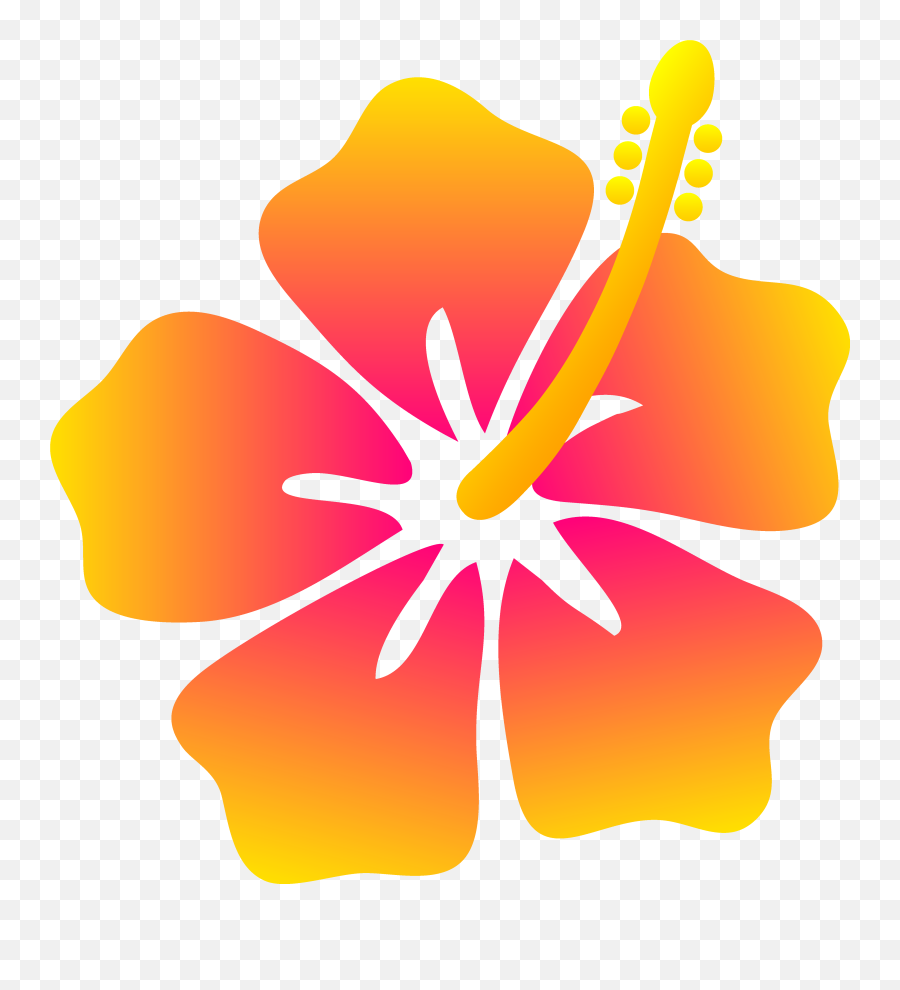 707 Hibiscus Flower Free Clipart - Clipart Hawaii Flowers Emoji,Hibiscus Emoji