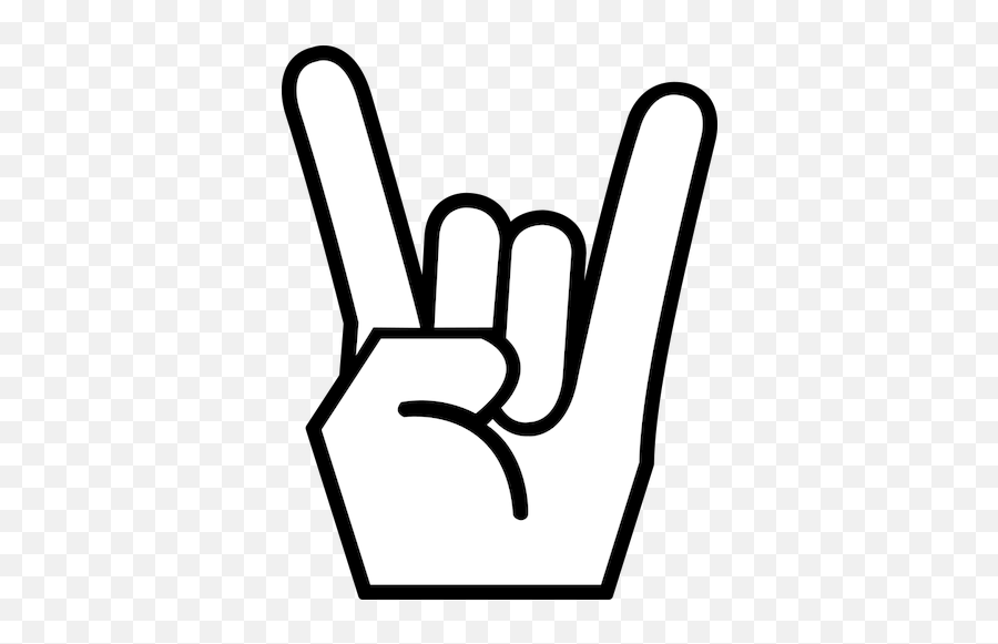 Vector Image Of Rock - Rock And Roll Clip Art Emoji,Raised Hand Emoticon
