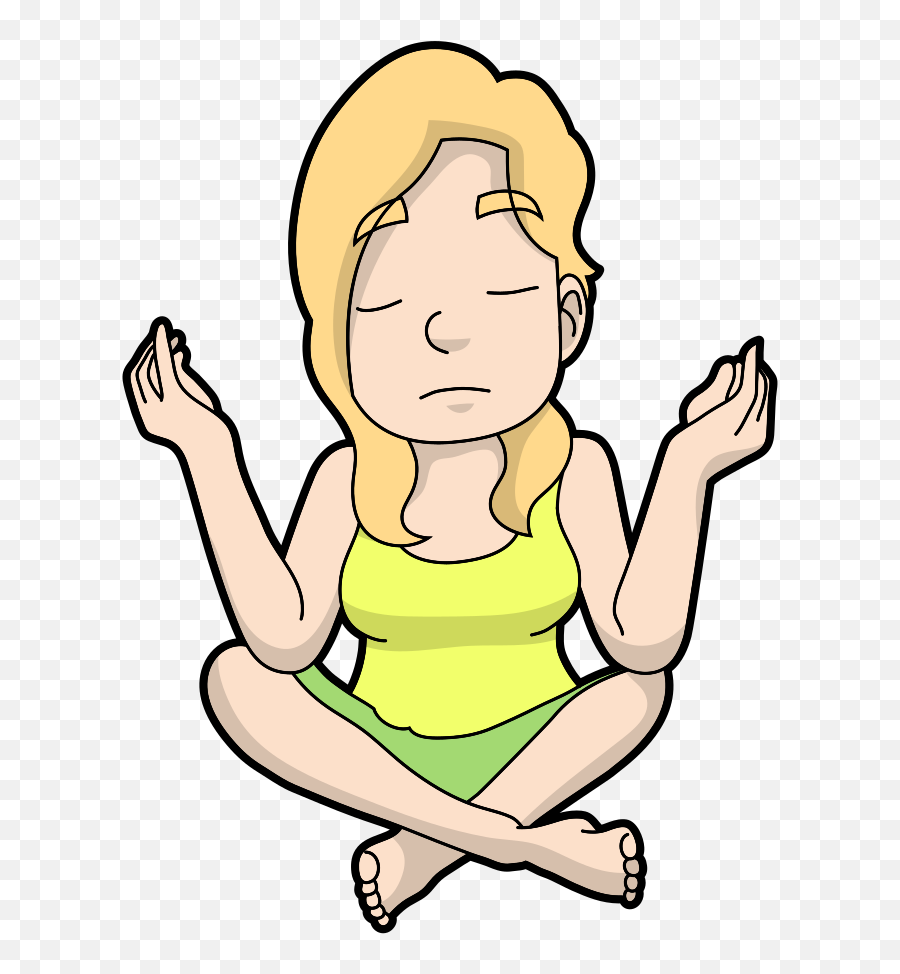 Cartoon Woman Begins To Meditate - Sitting Emoji,Blonde Hair Emoji