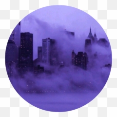 Aesthetic Circle Purple Skyline Cute - Iphone Wallpaper Hd Emoji