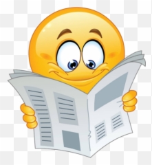 Mq Yellow Smile Reading Emoji Emojis - Student Importance Of Newspaper Essay