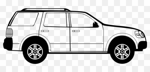 Suv Vehicle Suburban - Black And White Car Clip Art Emoji,Road Trip Emoji