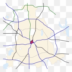 Dallas Texas Map - Road Vector Emoji