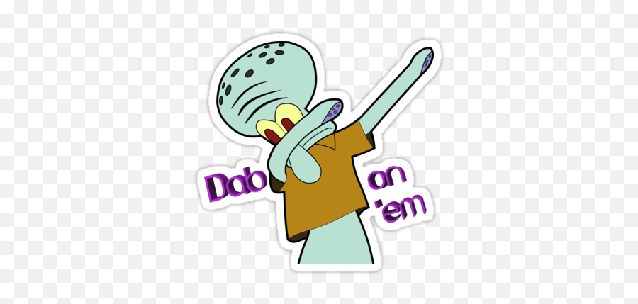 Background Dabbing Squidward Stickers - Squidward Dab Png Transparent Gif Emoji,How To Get The Dab Emoji On Iphone