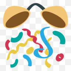 Confetti Ball Emoji Clipart - Art