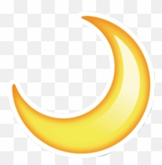 Crescent Moon Emoji Transparent - Background
