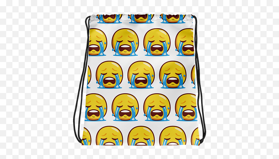 Crying Emoji Drawstring Bag Kcd - Happy,Blank Emoji