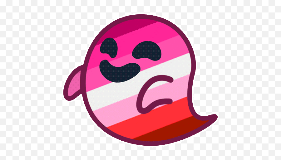 The Sapphic Version Of The Lgbt Ghost Exists And Itu0027s - Lesbian Flag Ghost Emoji,Distraught Emoji