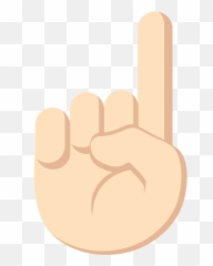 Up Pointing Index Finger Light Skin Tone Emoji Emoticon - Number 1