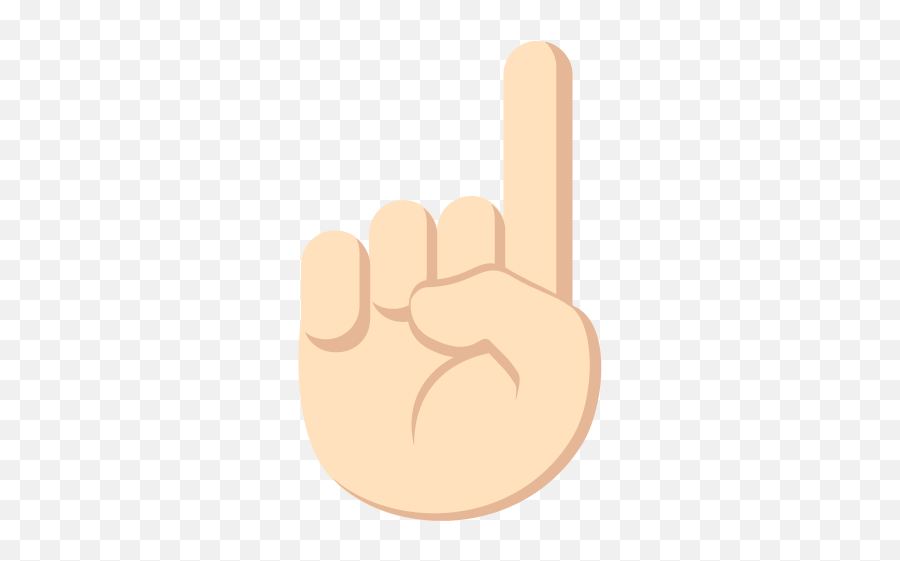 Up Pointing Index Finger Light Skin Tone Emoji Emoticon - Finger Number 1 Emoji,Number 1 Emoji