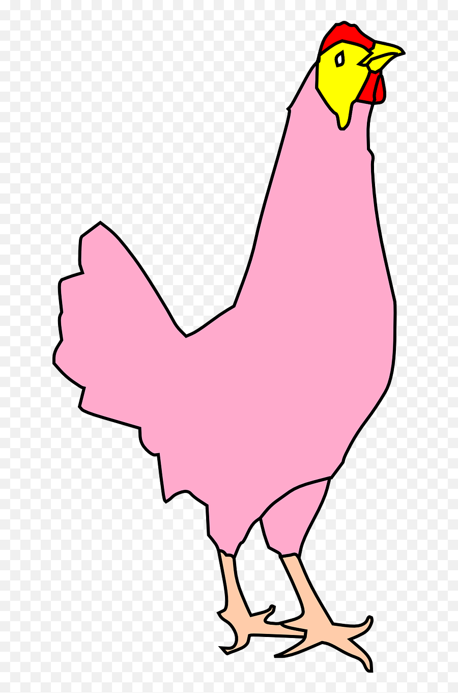 Chicken Hen Poultry Animal Bird - Pink Chicken Clipart Emoji,Chicken Nugget Emoji