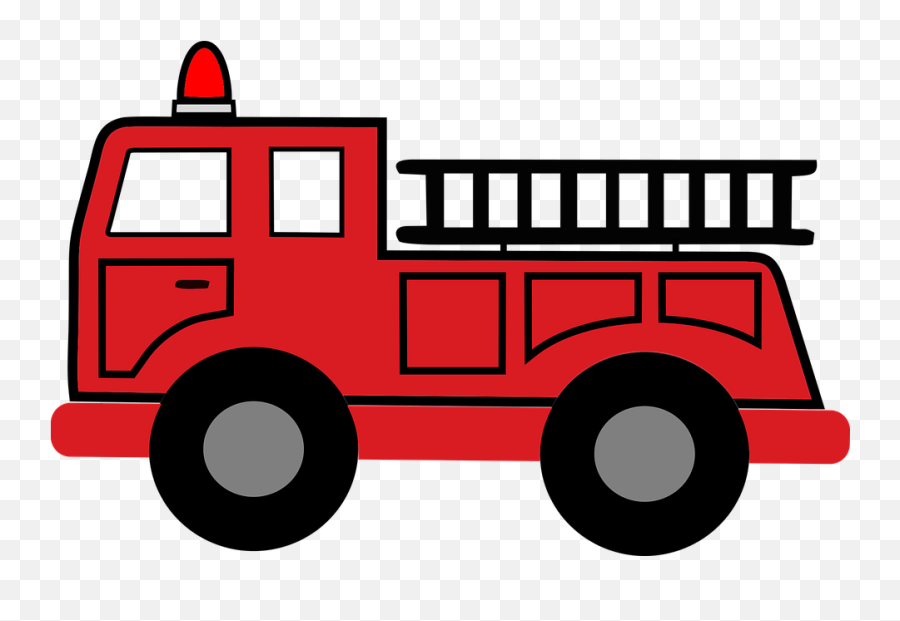 Fire Truck Hook And Ladder - Small Fire Truck Drawing Emoji,Firetruck Emoji