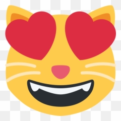 Smiling Cat With Heart - Emoji Gato Enamorado