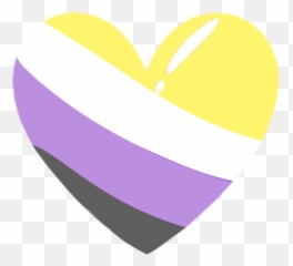 Nonbinary Gay Flag - Heart Emoji