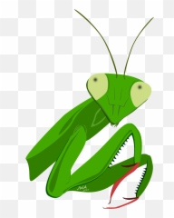 Grasshopper Clipart Art - Cartoon Mantis Emoji