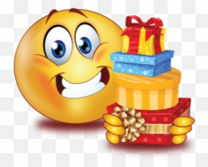 Shy With Gifts Emoji - Gift Box Clipart Png,Shy Emoticon
