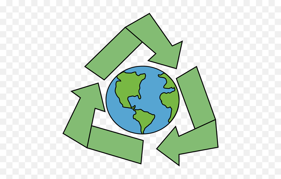 Earth With Recycle Symbol - Recycling Emoji,Recycle Emoji