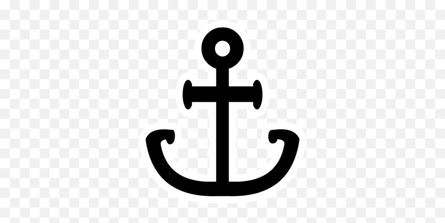 Anchor Pin - Ile De Re Symbole Emoji,Black Anchor Emoji