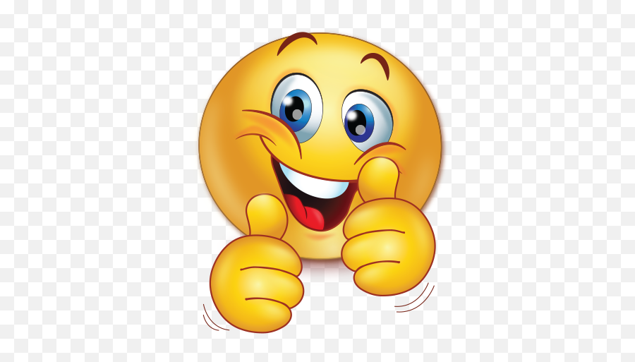 Cheer Happy Two Thumbs Up Emoji - Thumbs Up Emoji,Happy Emoji