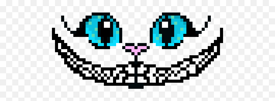 Cheshire Cat Smile Pixel Art Maker - Pixel Art Cheshire Cat Emoji,Cat Emoticons Text