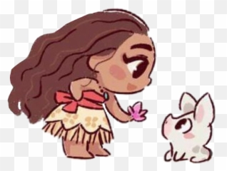 Moana Pua Disney Disneyprincess - Kawaii Princess Drawings Emoji