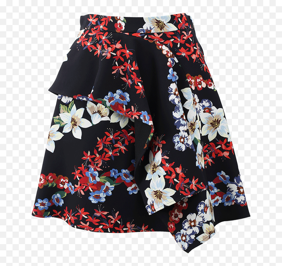 Msgm Floral Mini Skirt - Miniskirt Emoji,Black Emoji Skirt