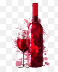 Download Drink Creative Dinner Vector Party Painting Red - Wine Splash Free Emoji