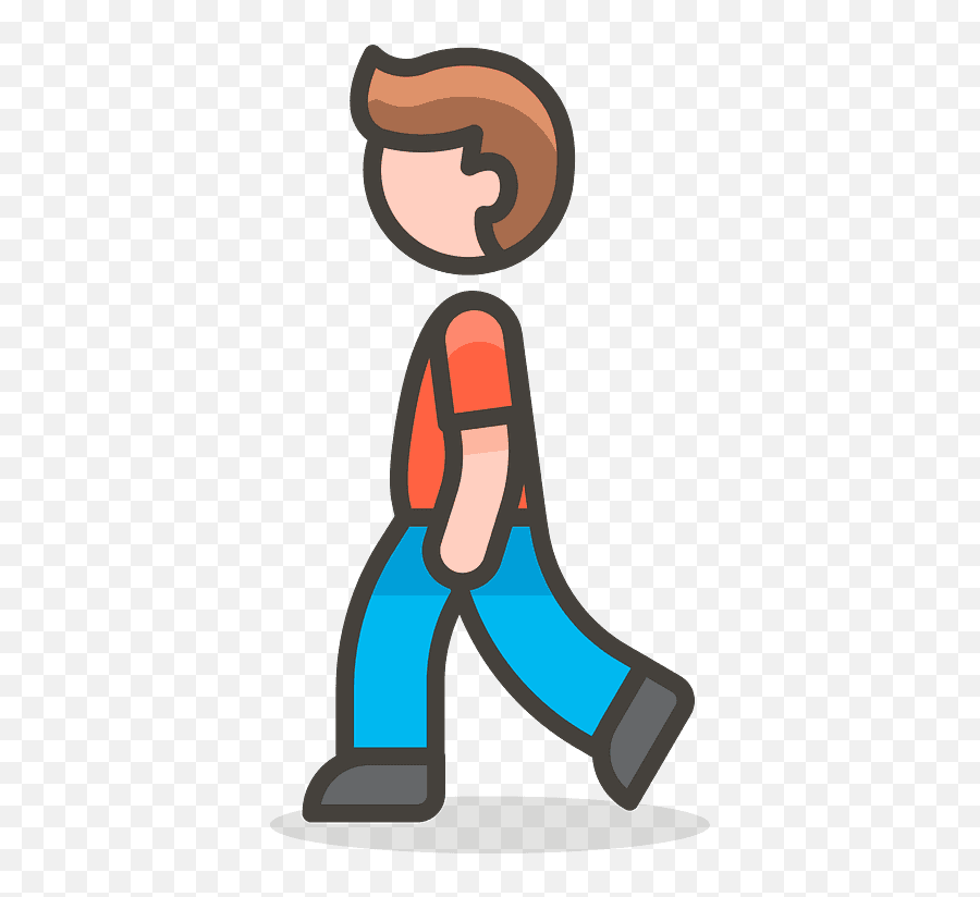 Man Walking Emoji Clipart - Walking Emoji,Walking Emoji
