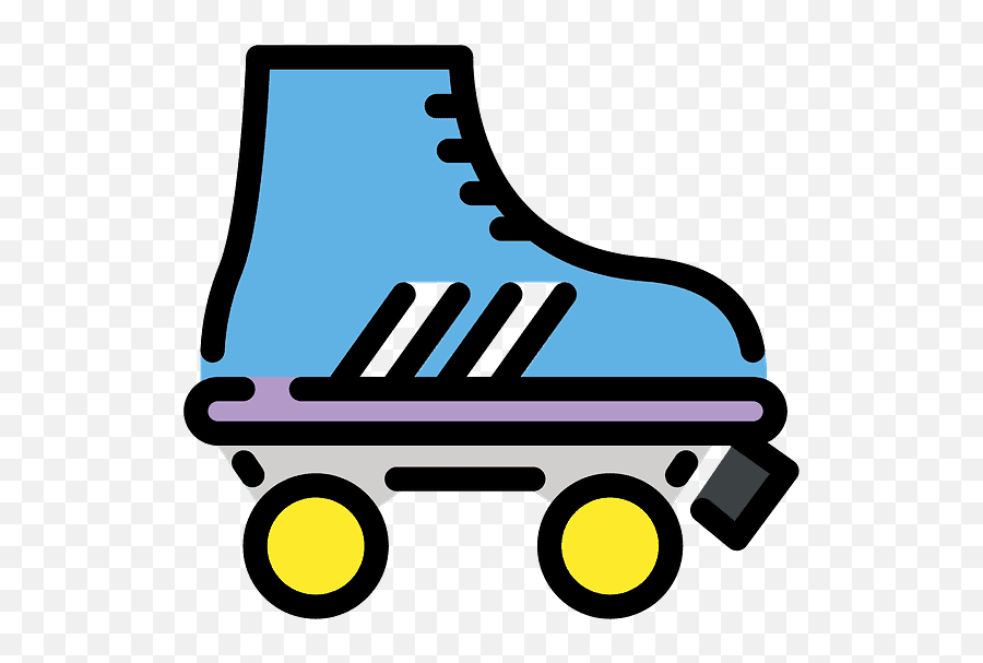 Roller Skate Emoji Clipart - Roller Skating Emoji,Skateboard Emoji